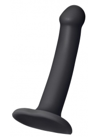 Черный фаллос на присоске Silicone Bendable Dildo S - 17 см. - Strap-on-me - купить с доставкой в Ставрополе