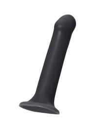 Черный фаллос на присоске Silicone Bendable Dildo L - 19 см. - Strap-on-me - купить с доставкой в Ставрополе