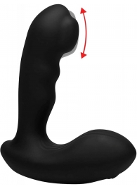 Черный стимулятор простаты Alpha-Pro 7X P-Milker Silicone Prostate Stimulator with Milking Bead - XR Brands - в Ставрополе купить с доставкой