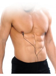 Черные электрические зажимы для сосков Shock Therapy Nipple Clamps - Pipedream - купить с доставкой в Ставрополе