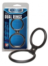 Чёрное двойное эрекционное кольцо Dual Rings Black - Dream Toys - в Ставрополе купить с доставкой