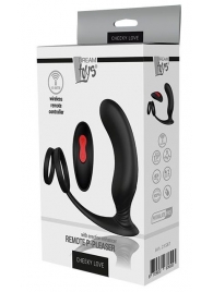 Черный массажер простаты REMOTE P-PLEASER - Dream Toys - в Ставрополе купить с доставкой