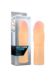 Телесная насадка-удлинитель на пенис PERFORMANCE 1.5INCH COCK XTENDER - 16 см. - Blush Novelties - в Ставрополе купить с доставкой