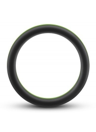 Черно-зеленое эрекционное кольцо Silicone Go Pro Cock Ring - Blush Novelties - в Ставрополе купить с доставкой