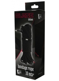 Черная веревка для бондажа BONDAGE ROPE - 10 м. - Dream Toys - купить с доставкой в Ставрополе