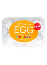 Набор из 6 мастурбаторов Tenga EGG Easy Beat с различным рельефом - Tenga - в Ставрополе купить с доставкой