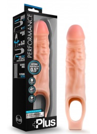 Телесный реалистичный фаллоудлинитель 9 Inch Silicone Cock Sheath Penis Extender - 22,86 см. - Blush Novelties - в Ставрополе купить с доставкой
