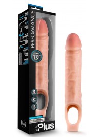 Телесный реалистичный фаллоудлинитель 10 Inch Silicone Cock Sheath Penis Extender - 25,4 см. - Blush Novelties - в Ставрополе купить с доставкой