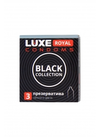 Черные презервативы LUXE Royal Black Collection - 3 шт. - Luxe - купить с доставкой в Ставрополе