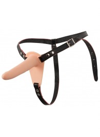 Телесный поясной страпон с вибрацией Vibrating Strap-On - 15,7 см. - Orion - купить с доставкой в Ставрополе