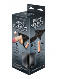 Черный пояс для женщин BEST SELECT с 3 насадками - LOVETOY (А-Полимер) - купить с доставкой в Ставрополе