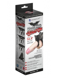Гигантский фаллоимитатор на присоске в комплекте с трусиками - 26 см. - LOVETOY (А-Полимер) - купить с доставкой в Ставрополе