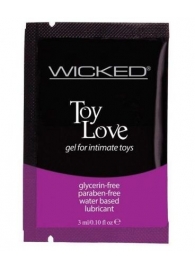 Лубрикант на водной основе для использования с игрушками WICKED Toy Love - 3 мл. - Wicked - купить с доставкой в Ставрополе