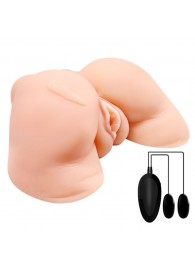 Телесная вибровагина Julie с 2 рабочими отверстиями - Baile - в Ставрополе купить с доставкой