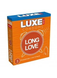 Презервативы с продлевающим эффектом LUXE Royal Long Love - 3 шт. - Luxe - купить с доставкой в Ставрополе