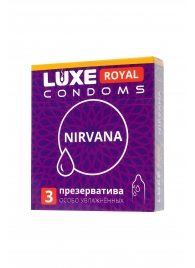 Презервативы с увеличенным количеством смазки LUXE Royal Nirvana - 3 шт. - Luxe - купить с доставкой в Ставрополе