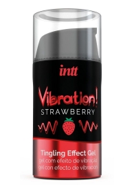 Жидкий интимный гель с эффектом вибрации Vibration! Strawberry - 15 мл. - INTT - купить с доставкой в Ставрополе