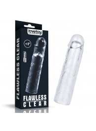 Прозрачная насадка-удлинитель Flawless Clear Penis Sleeve Add 2 - 19 см. - Lovetoy - в Ставрополе купить с доставкой