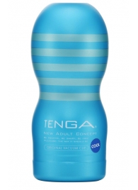 Мастурбатор с охлаждающей смазкой TENGA Original Vacuum Cup Cool - Tenga - в Ставрополе купить с доставкой