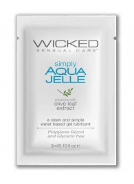 Гель-лубрикант Simply Aqua Jelle - 3 мл. - Wicked - купить с доставкой в Ставрополе