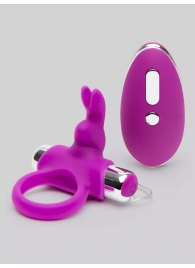 Лиловое виброкольцо с пультом ДУ Remote Control Cock Ring - Happy Rabbit - в Ставрополе купить с доставкой