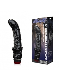 Черный вибромассажер простаты 6  Premium Prostate Massager - BlueLine - в Ставрополе купить с доставкой