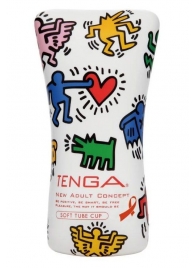 Мастурбатор-туба Keith Haring Soft Tube CUP - Tenga - в Ставрополе купить с доставкой