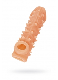 Телесная закрытая насадка с пупырышками Cock Sleeve Size S - 13,8 см. - KOKOS - в Ставрополе купить с доставкой