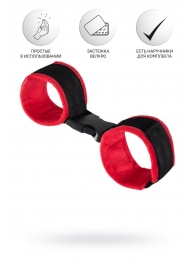 Красно-черные велюровые оковы Anonymo - ToyFa - купить с доставкой в Ставрополе Красно-черные велюровые оковы Anonymo - ToyFa - купить с доставкой в Ставрополе