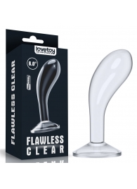 Прозрачный стимулятор простаты Flawless Clear Prostate Plug - 15 см. - Lovetoy - в Ставрополе купить с доставкой