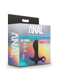 Черный анальный вибратор Silicone Vibrating Prostate Massager 01 - 10,8 см. - Blush Novelties - в Ставрополе купить с доставкой