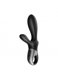 Черный анальный вибратор Heat Climax+ с функцией нагрева - 20,6 см. - Satisfyer - в Ставрополе купить с доставкой