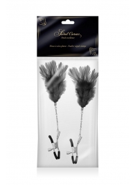 Зажимы для сосков с черными перьями Sweet Caress Feather Nipple Clumps - Sweet Caress - купить с доставкой в Ставрополе