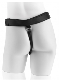 Страпон с телесной насадкой 7  Uncut with Strap on Harness - 18 см. - Pipedream - купить с доставкой в Ставрополе