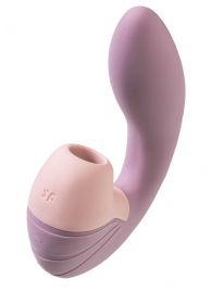 Сиреневый вибратор с вакуумным стимулятором Supernova - 16,9 см. - Satisfyer