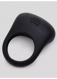 Черное эрекционное виброкольцо Sensation Rechargeable Vibrating Love Ring - Fifty Shades of Grey - в Ставрополе купить с доставкой