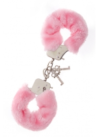 Металлические наручники с розовой меховой опушкой METAL HANDCUFF WITH PLUSH PINK - Dream Toys - купить с доставкой в Ставрополе