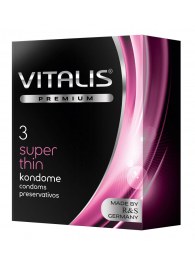 Ультратонкие презервативы VITALIS PREMIUM super thin - 3 шт. - Vitalis - купить с доставкой в Ставрополе