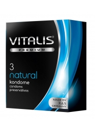 Классические презервативы VITALIS PREMIUM natural - 3 шт. - Vitalis - купить с доставкой в Ставрополе