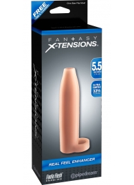 Насадка-расширитель с кольцом для подхвата мошонки Real Feel Enhancer - 14 см. - Pipedream - в Ставрополе купить с доставкой