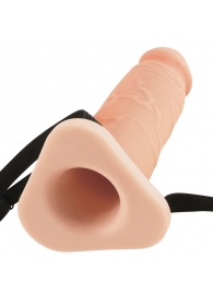 Телесный реалистичный фаллоимитатор с полостью Silicone Hollow Extension - 20 см. - Pipedream - купить с доставкой в Ставрополе