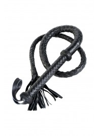 Длинный кожаный кнут с хлопушками на конце - ToyFa - купить с доставкой в Ставрополе