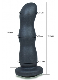 Черная анальная рельефная насадка-фаллоимитатор - 15 см. - LOVETOY (А-Полимер) - купить с доставкой в Ставрополе