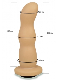 Телесная рельефная насадка Harness - 14,2 см. - LOVETOY (А-Полимер) - купить с доставкой в Ставрополе