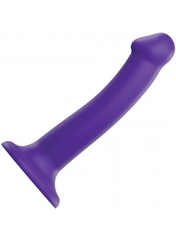 Фиолетовый фаллоимитатор-насадка Strap-On-Me Dildo Dual Density size M - 18 см. - Strap-on-me - купить с доставкой в Ставрополе