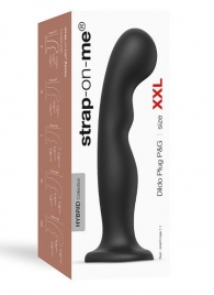 Черная насадка Strap-On-Me Dildo Plug P G size XXL - Strap-on-me - купить с доставкой в Ставрополе