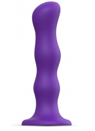 Фиолетовая насадка Strap-On-Me Dildo Geisha Balls size M - Strap-on-me - купить с доставкой в Ставрополе