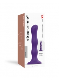 Фиолетовая насадка Strap-On-Me Dildo Geisha Balls size XL - Strap-on-me - купить с доставкой в Ставрополе