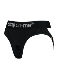Черные трусики для насадок Heroine Lingerie Harness - size M - Strap-on-me - купить с доставкой в Ставрополе