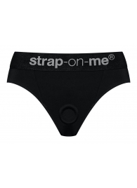 Черные трусики для насадок Heroine Lingerie Harness - size L - Strap-on-me - купить с доставкой в Ставрополе